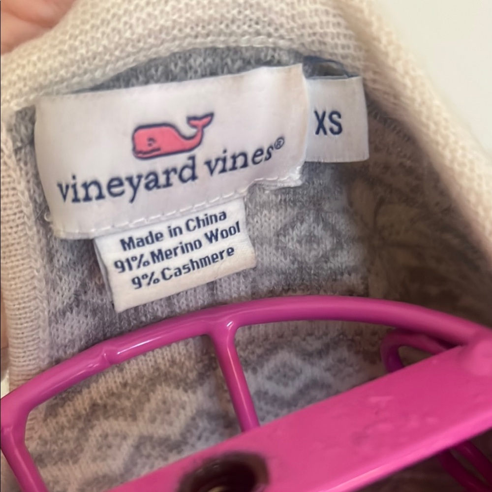 Chic Gray Patterned Sweater With Embellished Neck… - image 2